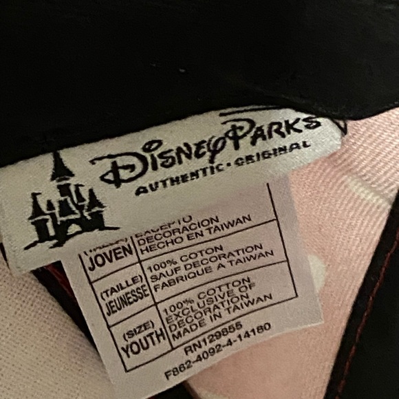 Disney Minnie Mouse Ears Red & White Polka Dot Cap/Baseball Cap Youth EUC - Picture 2 of 6